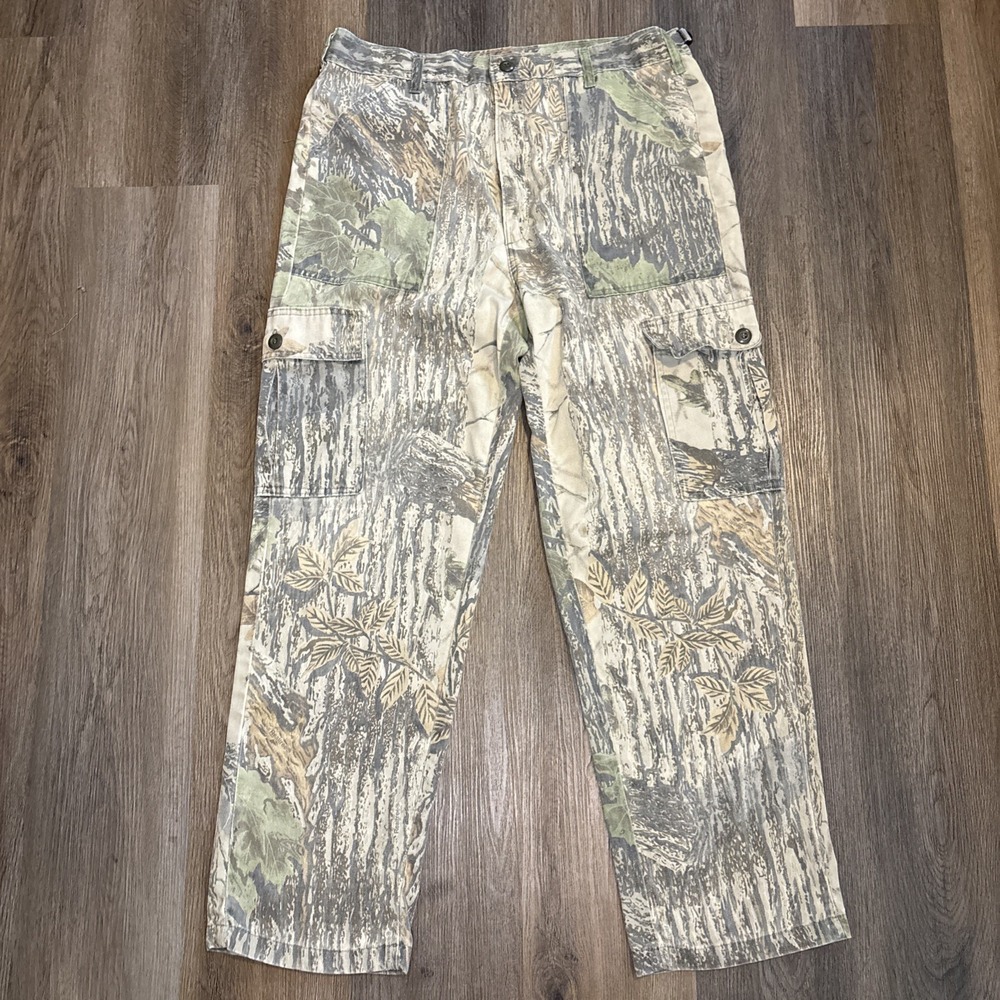 Vintage 90s Camo Gear‎ Cargo Pants Mens Medium 36x31 Grunge Skater Realtree USA